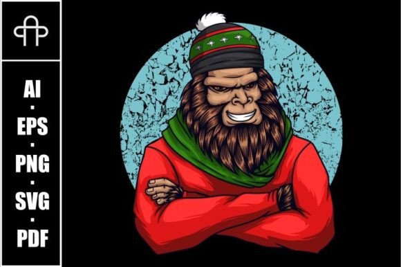 Bigfoot Fashion Style Season Christmas Illustrations Review