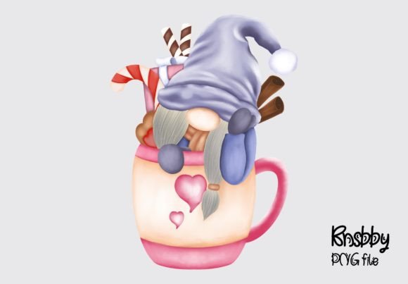 Christmas Gnome Mug PNG Clipart for Illustrations