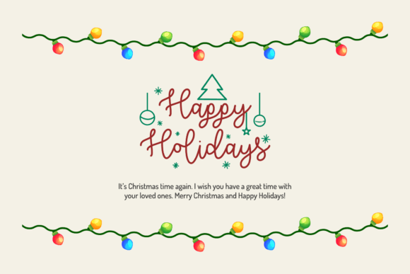 Christmas Greeting Card Graphic Art for Editorial and Web Use
