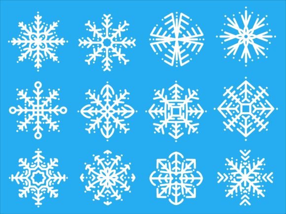 Christmas Snowflake Icon Illustration for Modern Branding