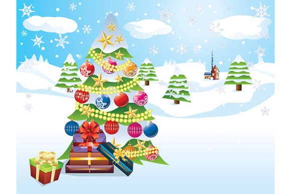 Christmas Tree Landscape Illustration Review