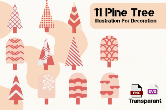 Christmas Tree Svg Bundle for Branding and Illustrations