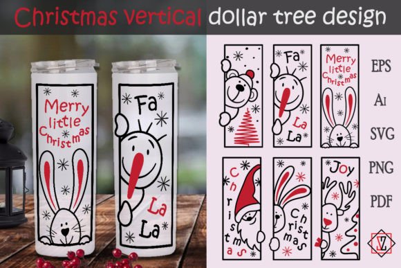 Christmas Vertical Dollar Tree. Candle Illustration Review