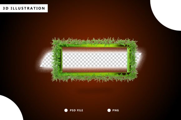 Christmas Wreath Transparent Frame 3D for Blog and Website Design