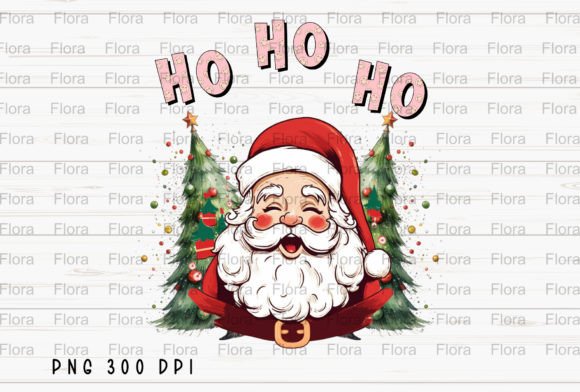 Ho Ho Ho Smiley Face Christmas Tree PNG: Modern Illustrations for Holiday Publishing