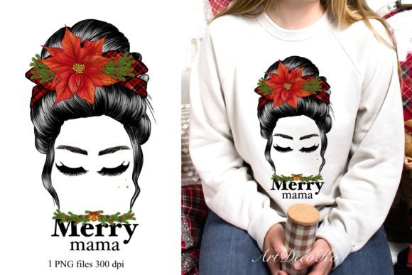 Merry Mama, Merry Christmas Illustration for Branding