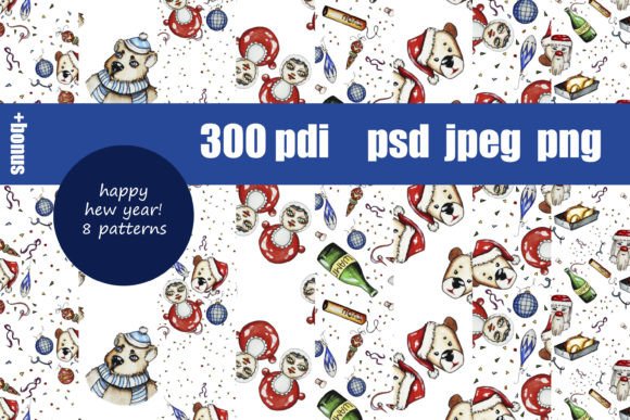 New Year Christmas Illustrations for Local Branding