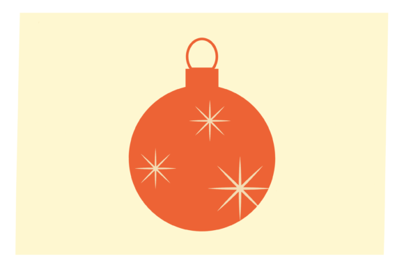 Orange Christmas Tree Toy Illustration for Festive Content