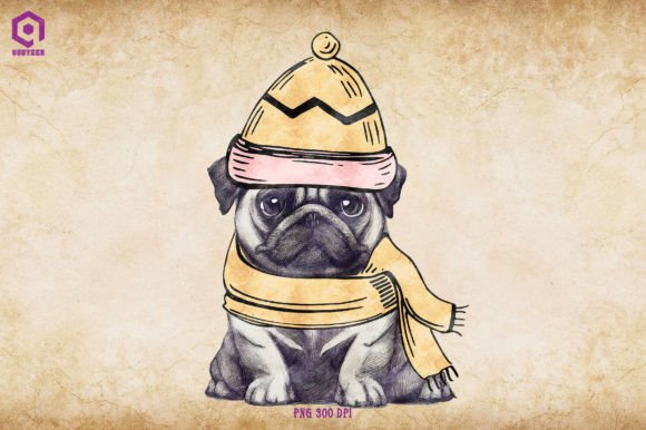 Pug Cozy Christmas: The Perfect Illustrations for Festive Content